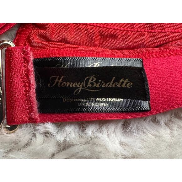 Honey Birdette SAMANTHA❤️ Red & Gold Bralette Small - Picture 4 of 5